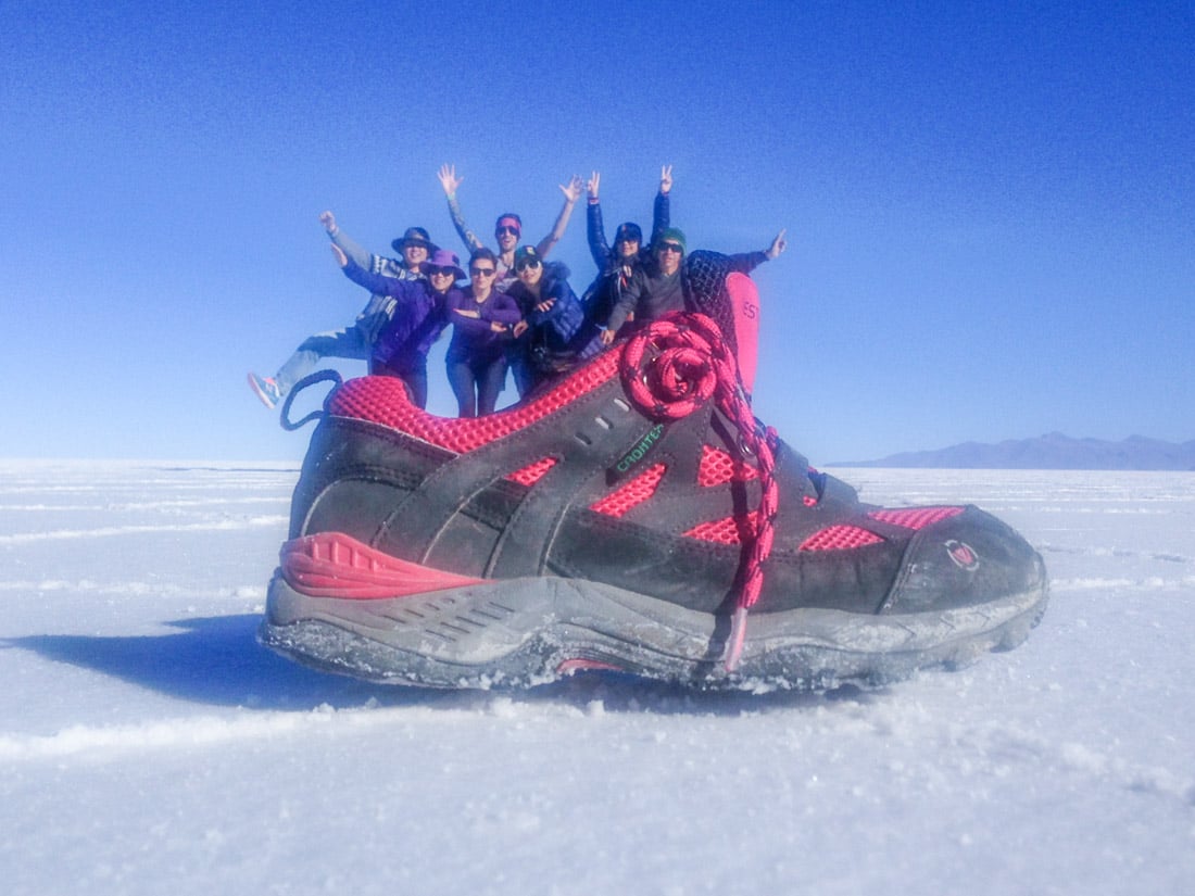 Salar de Uyuni Salt Flats Silly Pictures Shoe Bolivia_