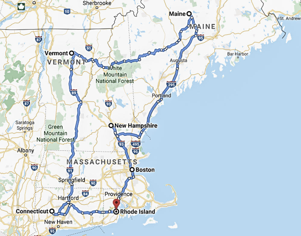 road trip from maryland to new england