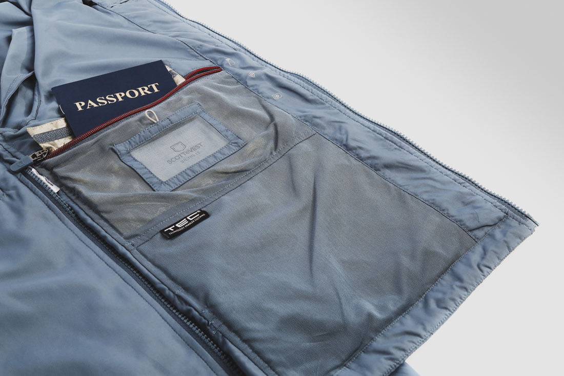 Featherweight Light Weight Men's Travel Vest with Hidden Pockets