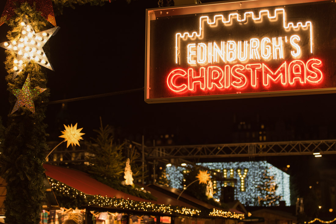 Edinburgh Christmas Sign