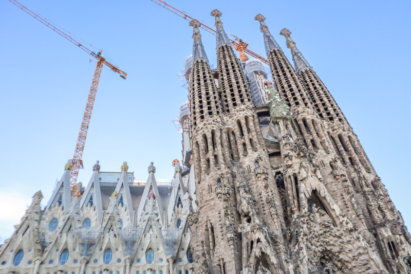 La Sagrada Familia Barcelona Attractions | Two Scots Abroad Up shot of Sagrada Familia in Barcelona