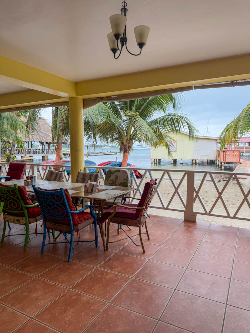 Alan’s Paradise open front restaurant in Placencia Belize