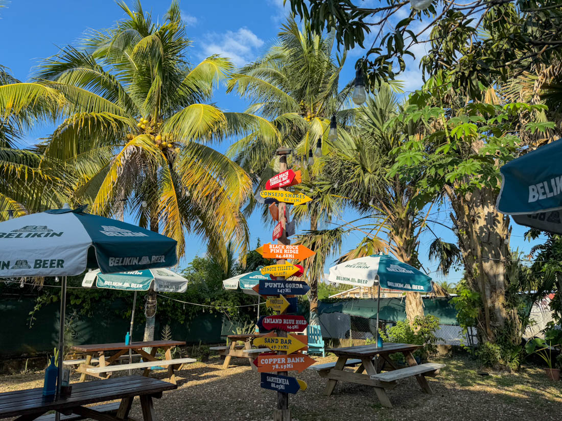 Cocogarden outdoor bar in Belmopan Belize