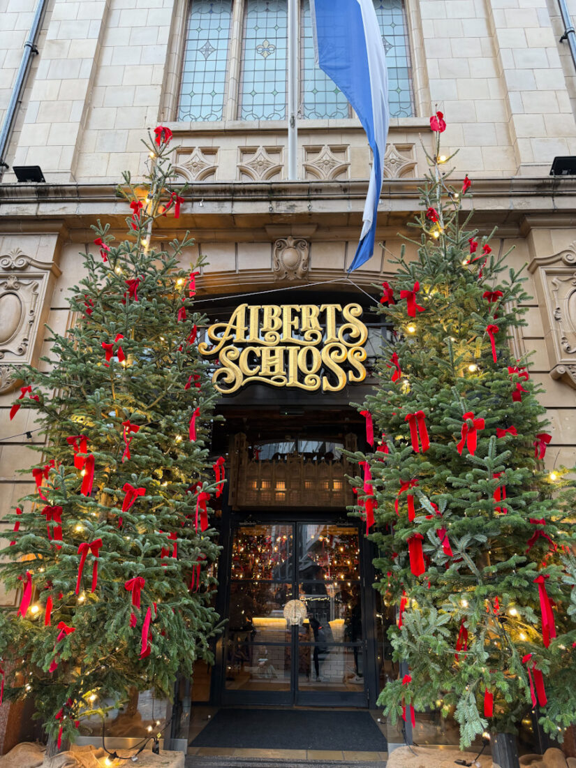 Albert's Schloss Festively Decorated Door