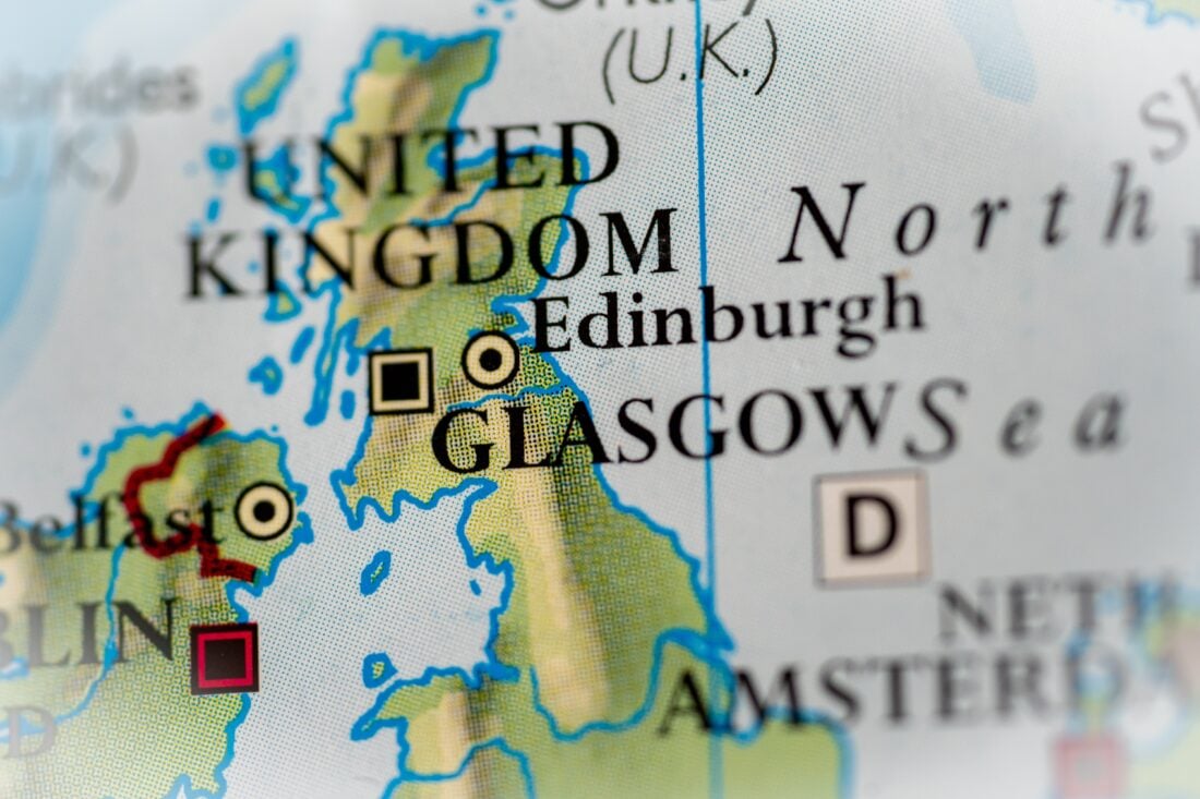 glasgow travel guide map