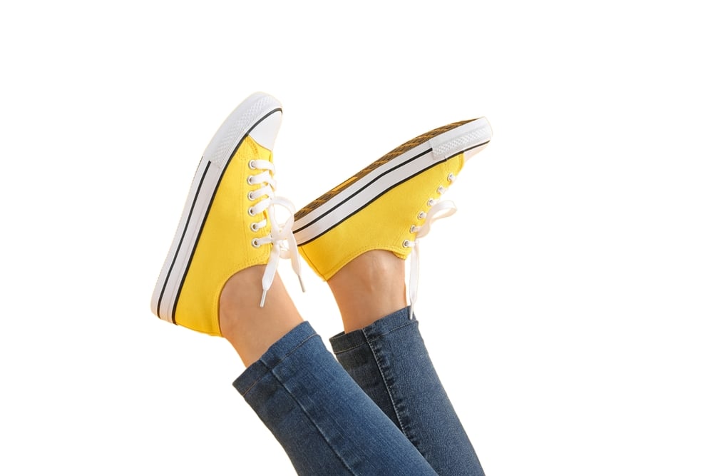 shutterstock 2612731395 | Two Scots Abroad yellow shoes on legs