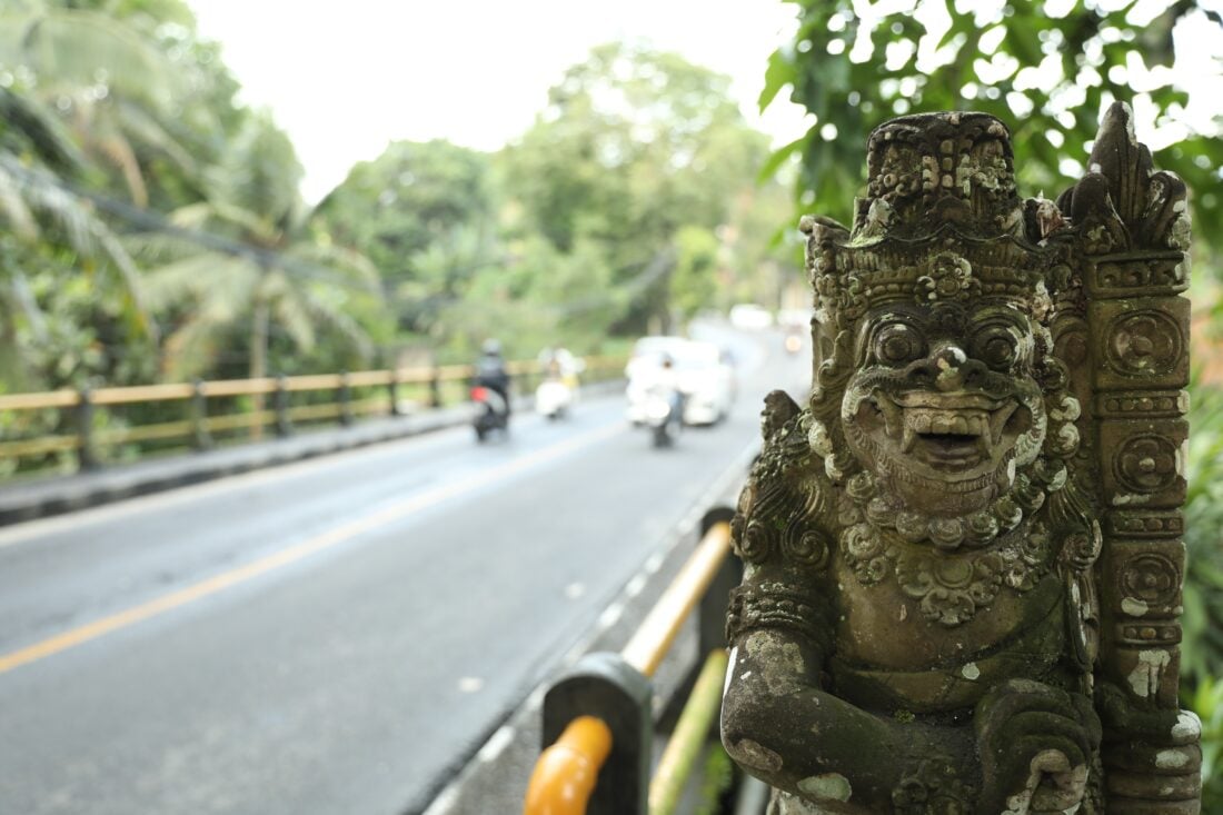 Bali,,Indonesia,-,May,12,,2025:,Old,Dvarapala,Statue,Near