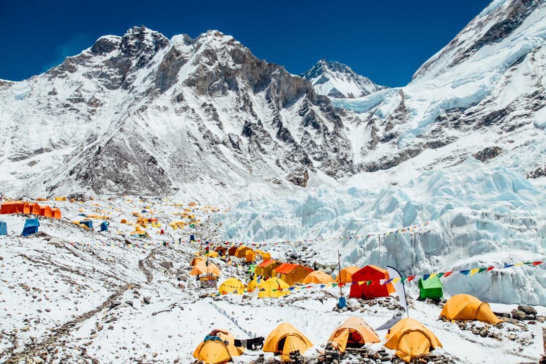 Everest Base Camp shutterstock 2204613455 | Everest Base Camp Elevation: How High Is EBC (Nepal and Tibet)?