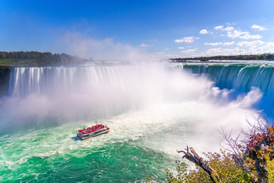 Niagara,Falls,Between,New,York,And,Ontario,With,A,Tour