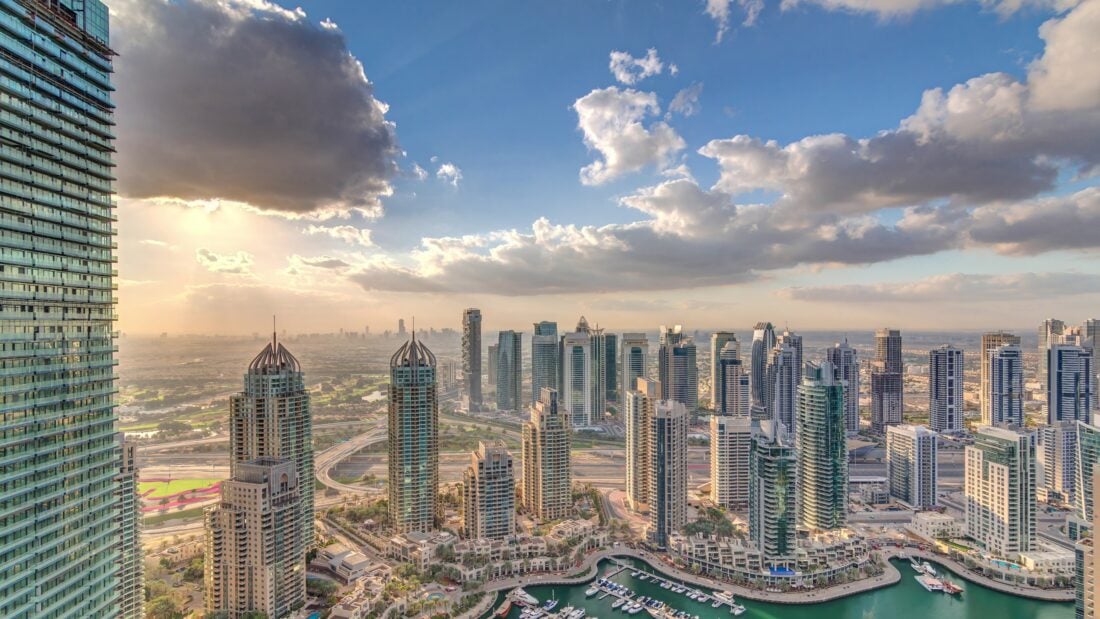 dubai shutterstock 2702783641 | Two Scots Abroad dubai shutterstock 2702783641 | No Income Tax Countries for Remote Work: Where Digital Nomads Pay 0%
