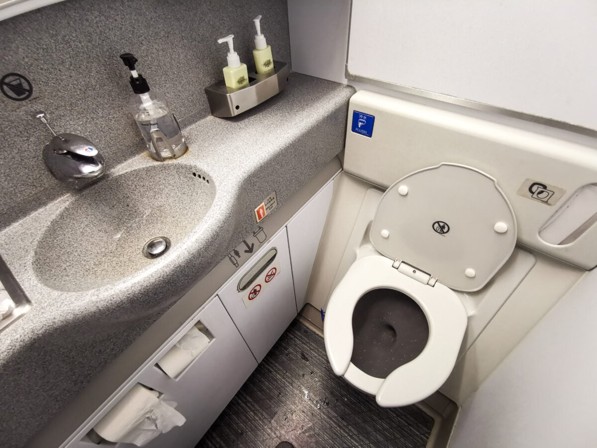 The Surprising Science Behind Flushing an Airplane Toilet shutterstock 1406687837 | The Surprising Science Behind Flushing an Airplane Toilet