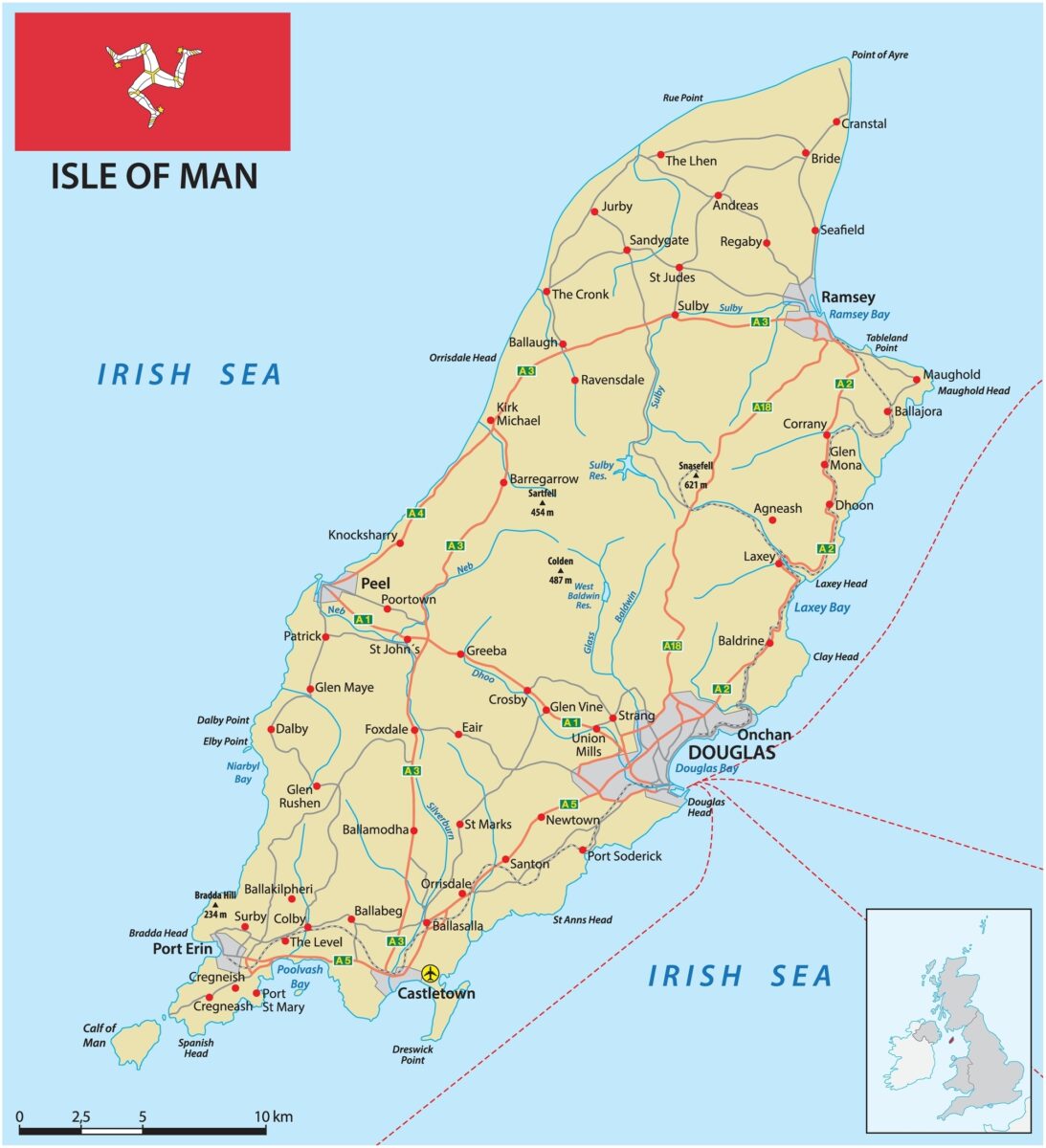 douglas map isle of man shutterstock 2644201493 | Two Scots Abroad douglas map isle of man shutterstock 2644201493 | How Many Days in Douglas, Isle of Man: 1-, 2-, and 4-Day Itineraries