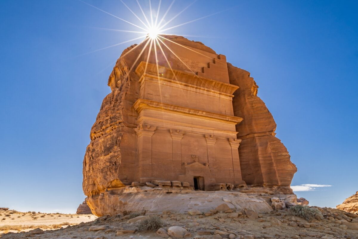 Hegra shutterstock 2420724865 | Saudi Arabia Beyond Umrah: Tombs, Cliffs and a Fountain With Serious Height