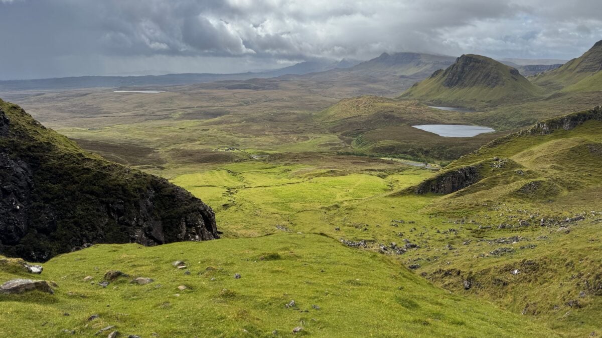 pexels 34392356 | Two Scots Abroad Breathtaking view of the Quiraing landscape on the Isle of Skye with rolling hills and dramatic skies.