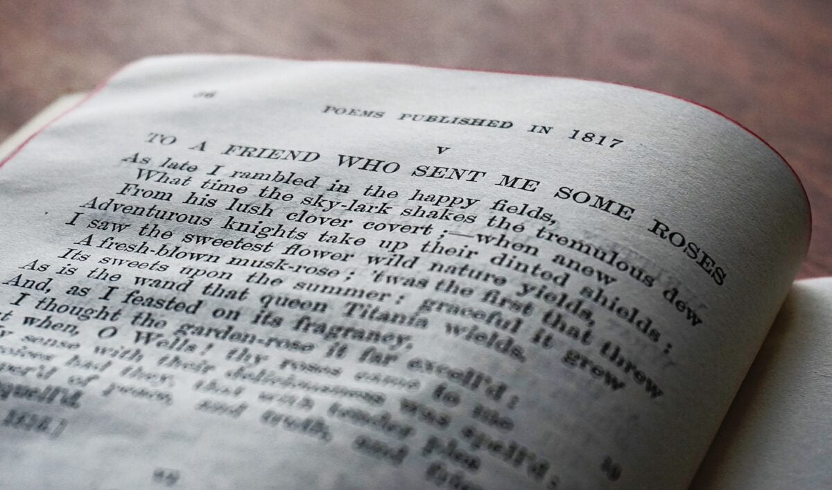 pexels 4079270 | Two Scots Abroad Close-up of a vintage book page with a poem published in 1817.