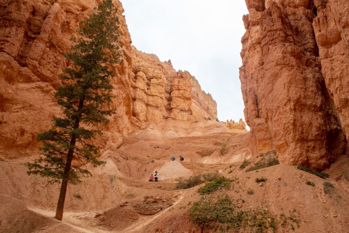 Adventurers hiking the iconic landscapes of Bryce Canyon National Park.