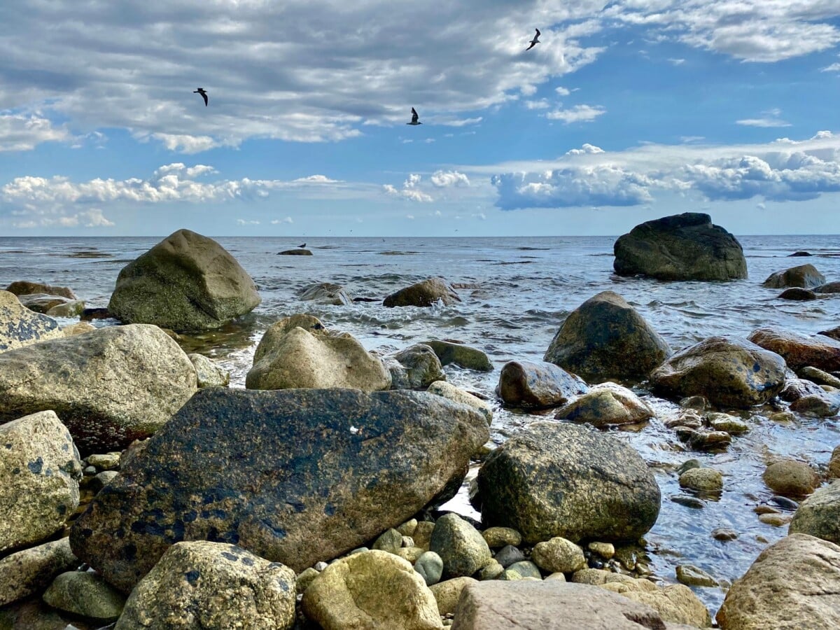capture of a rocky shoreline in plymouth massachusetts with dramatic skies and c | Two Scots Abroad Capture of a rocky shoreline in Plymouth, Massachusetts with dramatic skies and calm ocean.
