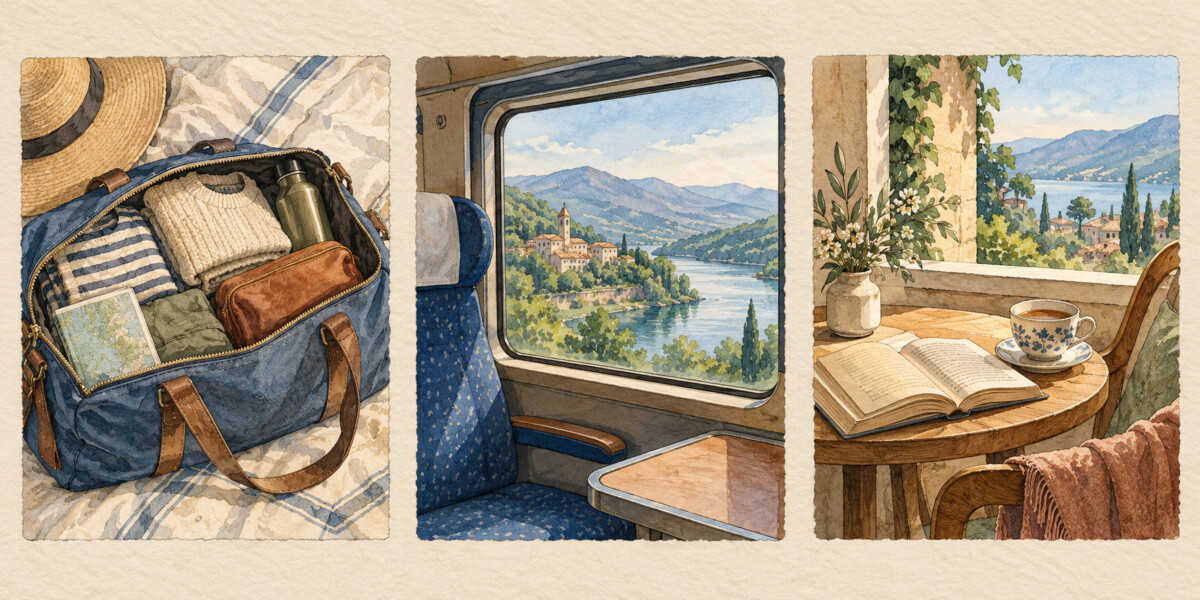 1. Turn several drawings into a simple visual diary | Two Scots Abroad 1. Turn several drawings into a simple visual diary | Three Ways to Animate Travel Artwork Without Pretending It Is Real Footage