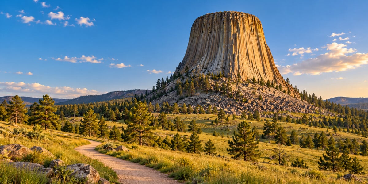 Golden Path to Devils Tower