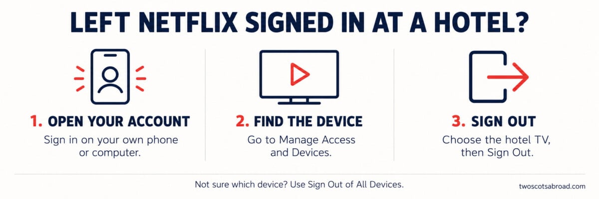 How to Sign Out of Netflix on a Hotel TV After Leaving | Forgot to Sign Out of Netflix on a Hotel TV? What to Do