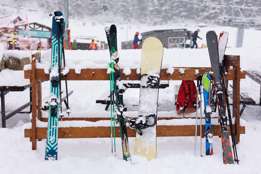 ski equipment shutterstock 2503690341 | Two Scots Abroad ski equipment shutterstock 2503690341 | Bergamo Airport to Cortina d’Ampezzo: A Winter Transfer Guide