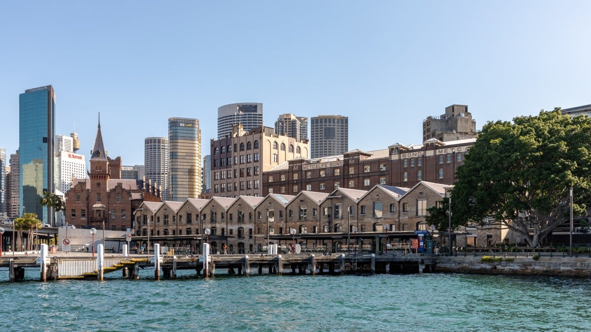The Rocks waterfront in Sydney, New South Wales.